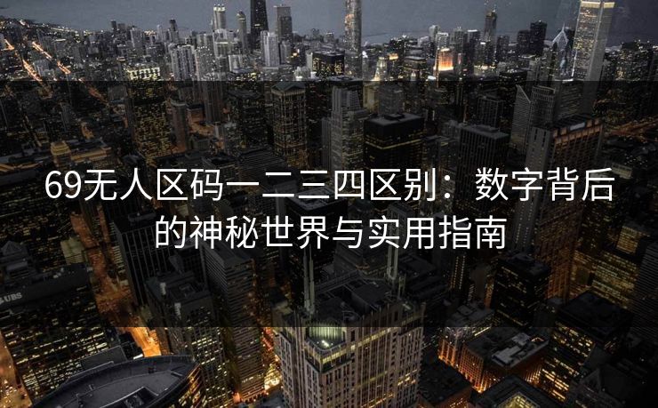 69无人区码一二三四区别：数字背后的神秘世界与实用指南